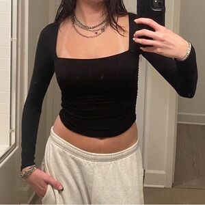 Black Long Sleeve Top